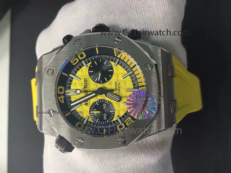 Copy AP Royal Oak Offshore Diver Chronograph Yellow Dial Watch Copy AP Royal Oak Offshore Diver Chronograph Yellow Dial Watch